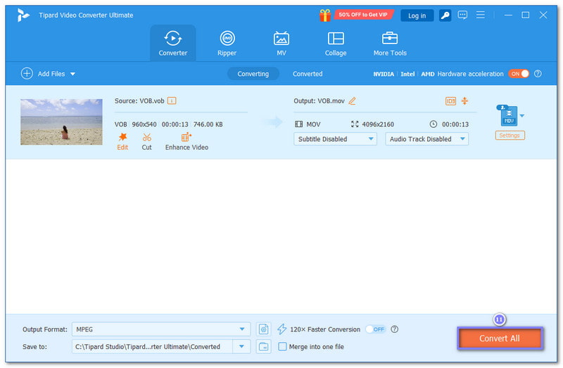 Transformez votre fichier Vob en Mov
