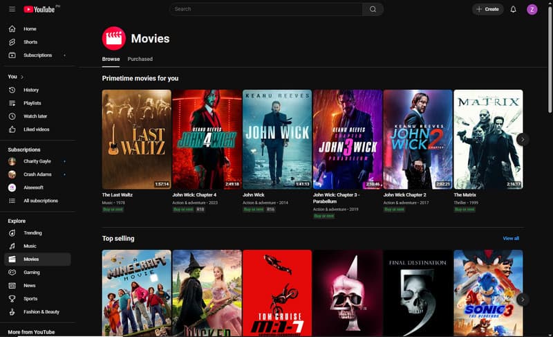 Youtube filmovi TV