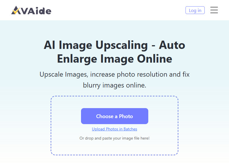 Avaideに写真をアップロード