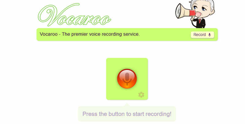 Vocaroo Chrome Audio Capture Online Tool