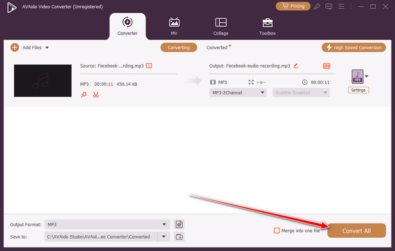 Start Converting Audio