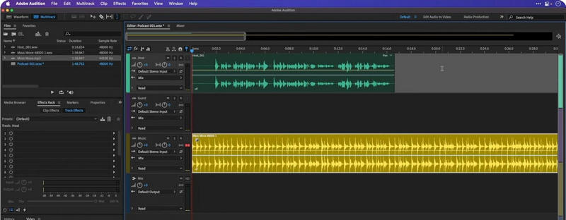 Adobe Audition-grensesnitt