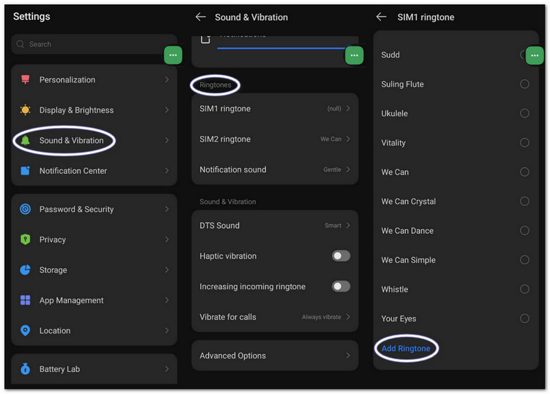 Using the Built-in Settings for Downloaded Audio on Android