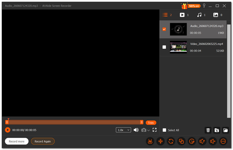 Export Share Recording