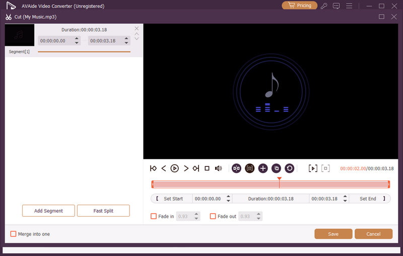 AVAide Video Converter Voice Recording Editor