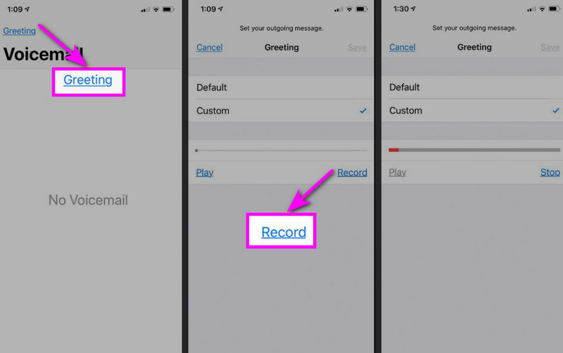 Set Record Voicemail Greeting