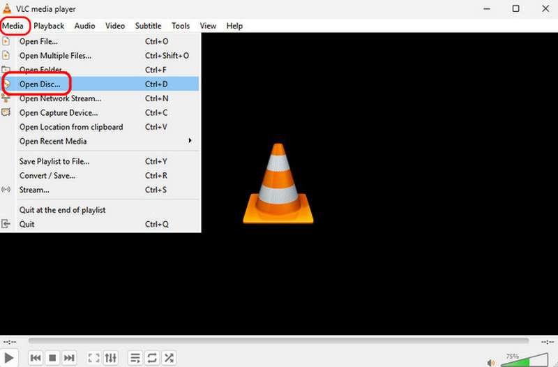 Media Open Disc VLC
