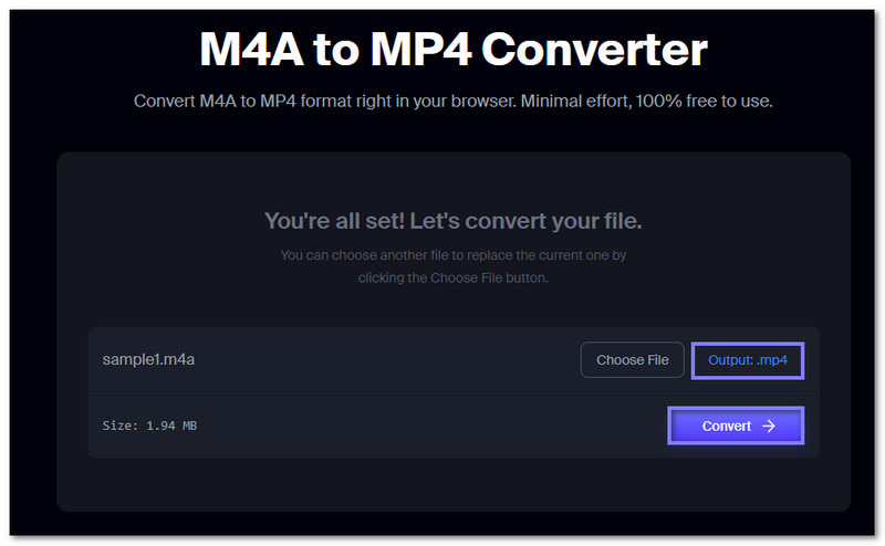 Strøm på nytt Konverter M4A til MP4