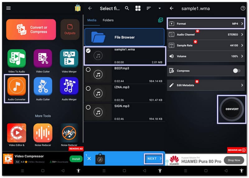 Видеоконвертер, компрессор и решение для Android