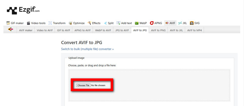 Ezgif Datei auswählen