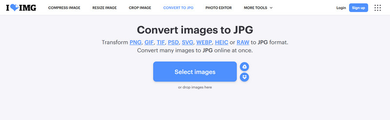 iLoveimg-Oberfläche