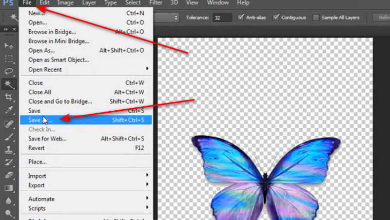 另存为 Photoshop