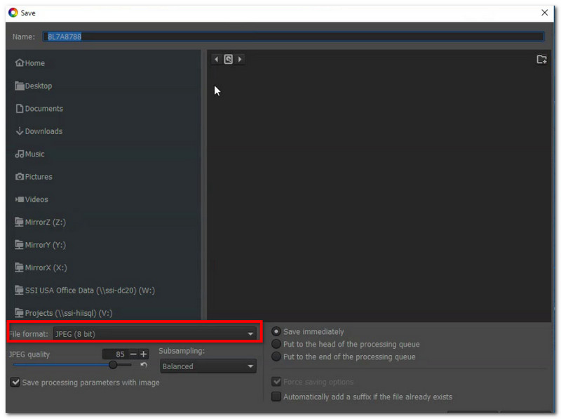 Rawtherapee Save Png