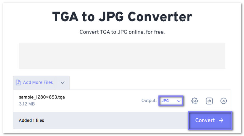 Freeconvert TGAをJPGに変換