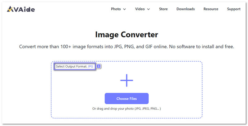 Avaide Image Converterのウェブサイトを開く