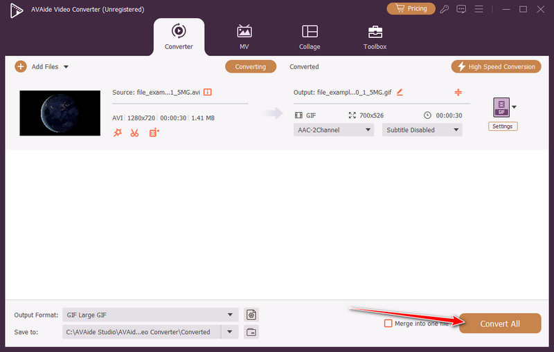 คลิกแปลงทั้งหมด