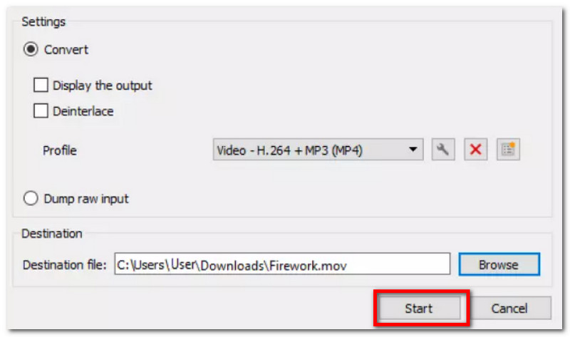VLC Browse Start