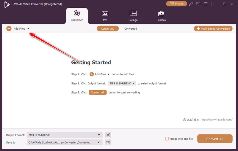 AVI फ़ाइलें जोड़ें