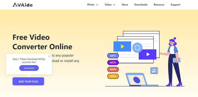 अवाइडे ऑनलाइन खोलें