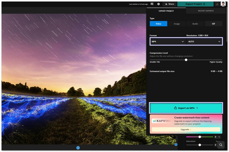 Kapwing Converti Gif in MP4
