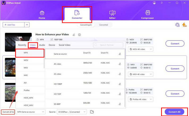 Click Convert All Option