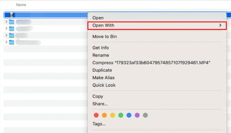 Click Open With