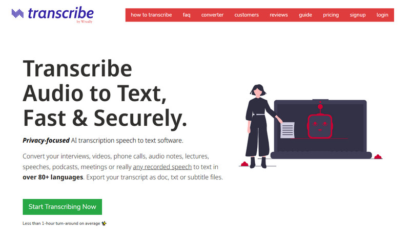 Transcribe By Wreally Interface