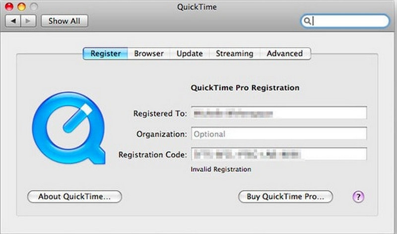 QuickTime 인터페이스