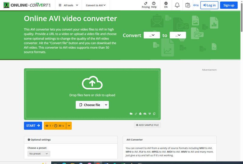 Convertir MP4 en AVI en ligne gratuit