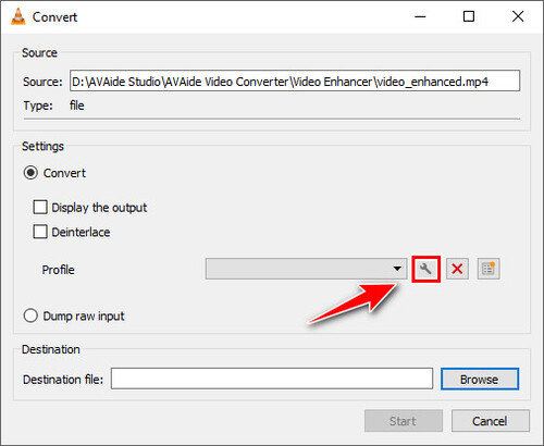 VLC Personnaliser le format de sortie
