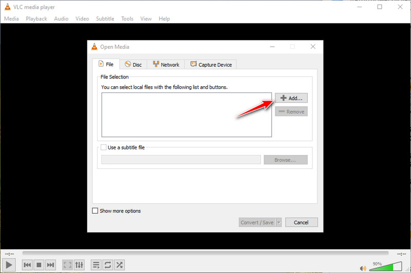 Add Files VLC