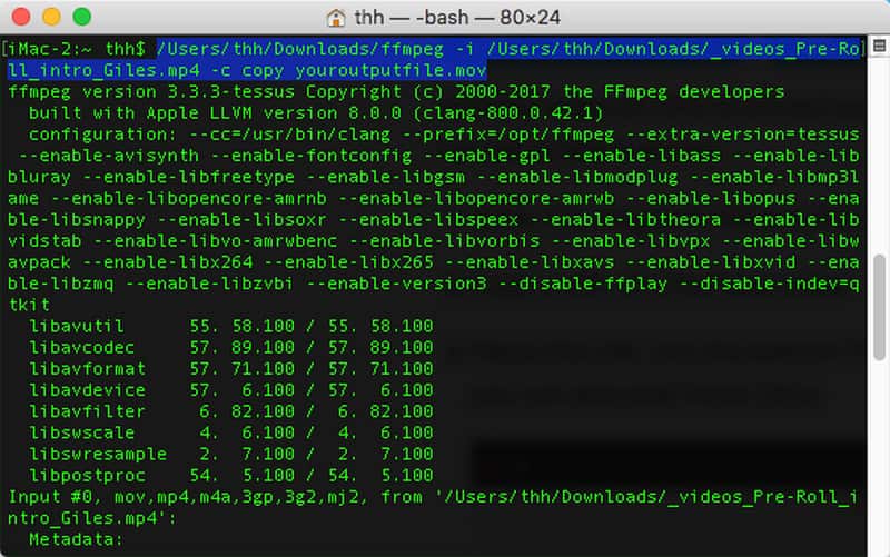 Commande Ffmpeg