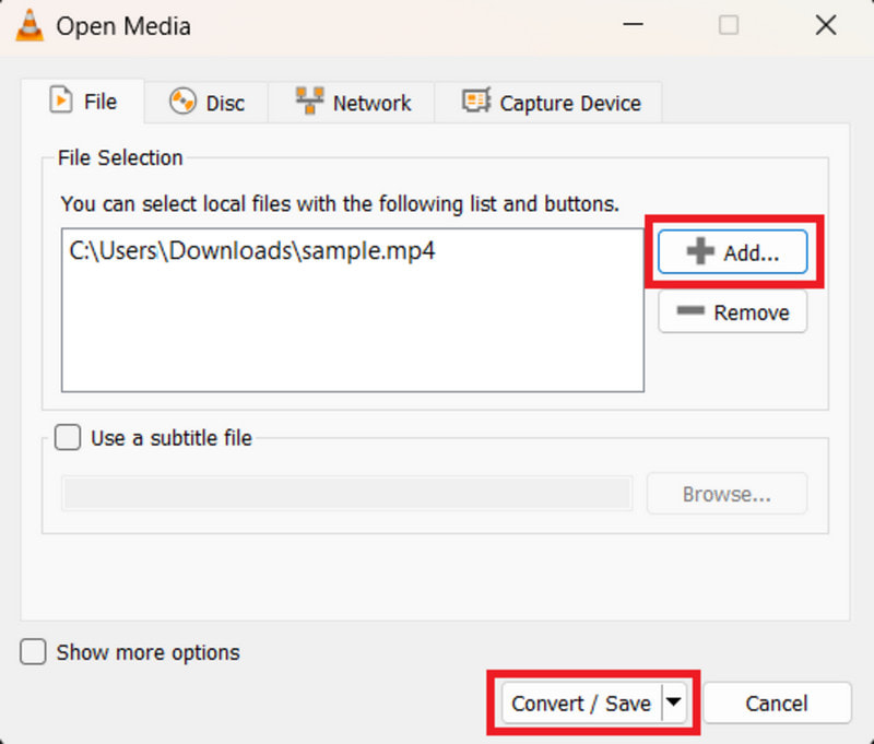 Conversion VLC