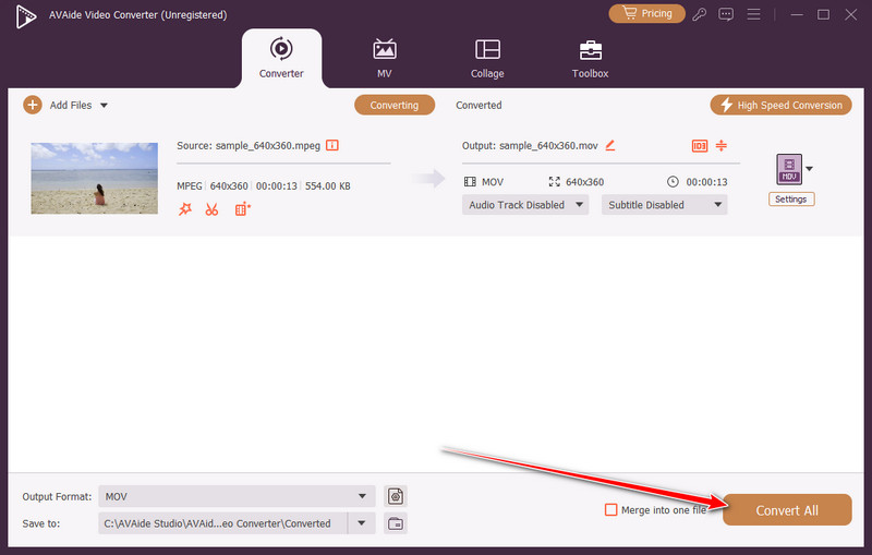 Έναρξη μετατροπής Mpeg
