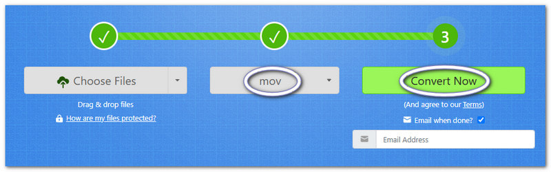 Zamzar Converter MPG para MOV