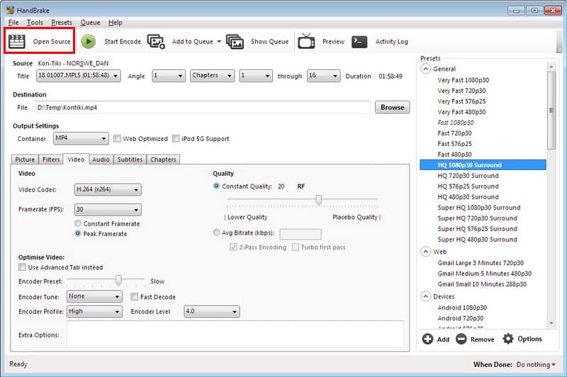 Open Source Håndbremse