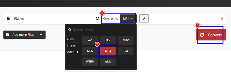 MP4をCloudconvertに変換