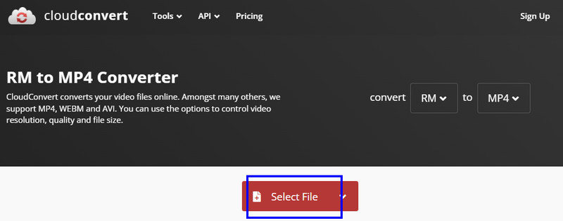ファイルを選択 Cloudconvert