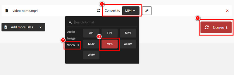Konvertera VOB till Mp4 Cloudconvert