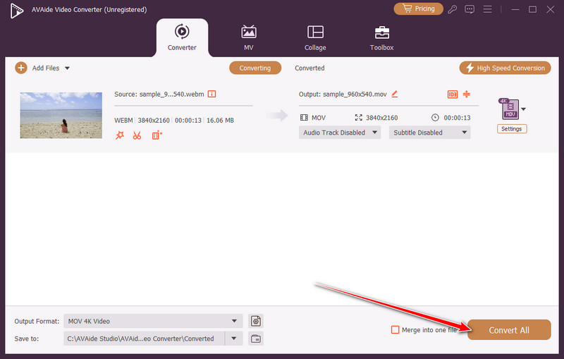 Webm'i Dönüştürmeye Başlayın