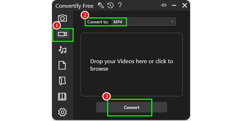 Conversie WMV în MP4 Convertify