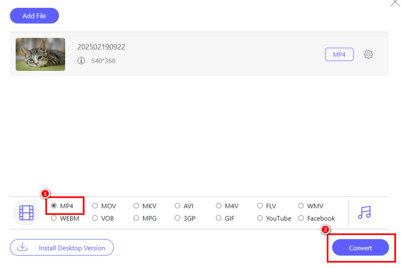 Conversie MP4 Disponibilă