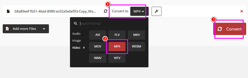 WTV konvertálása MP4Cloudconvert-re