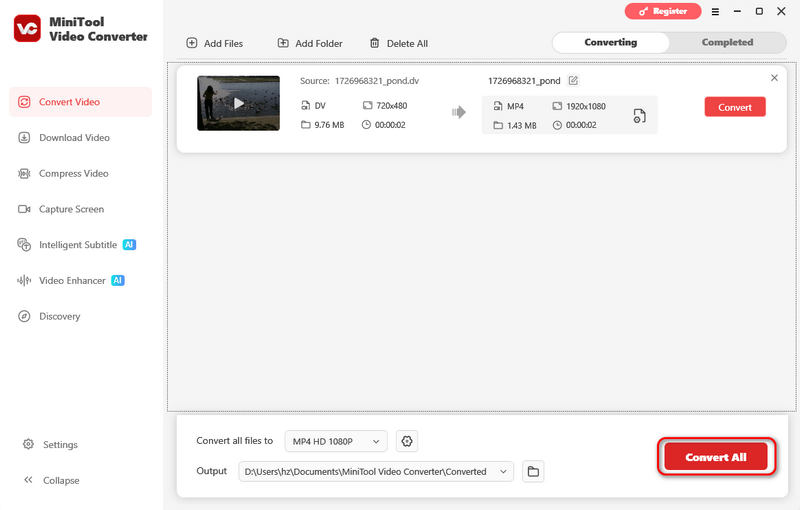 Convert Dav To Mp4 In MiniTool Video Converter