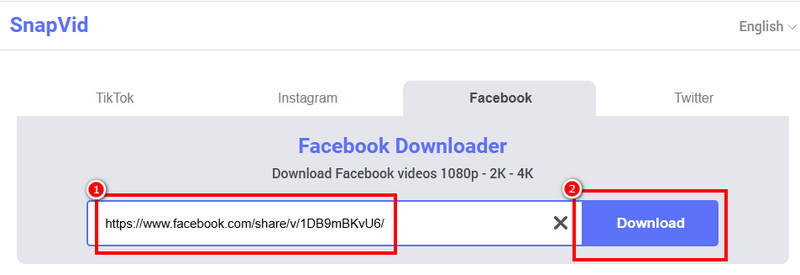 Download Facebook to MP4 Snapvid