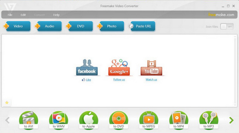 Freemake Video Converter Interface