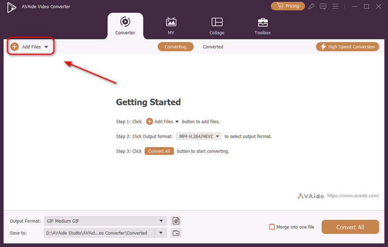 Add Videos to AVAide Video Converter
