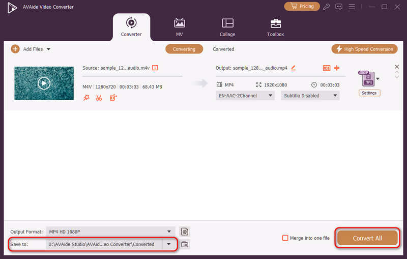 Change Video Codec to H.264 or H.265 with AVAide Video Converter
