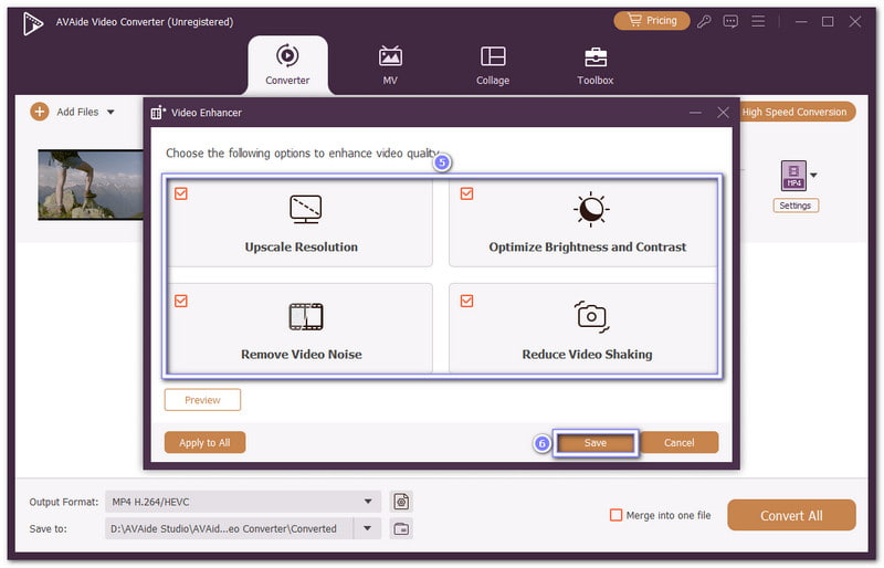 Utilice la herramienta de mejora de vídeo.