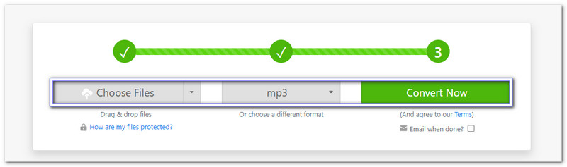 Zamzar convierte LRF a MP3